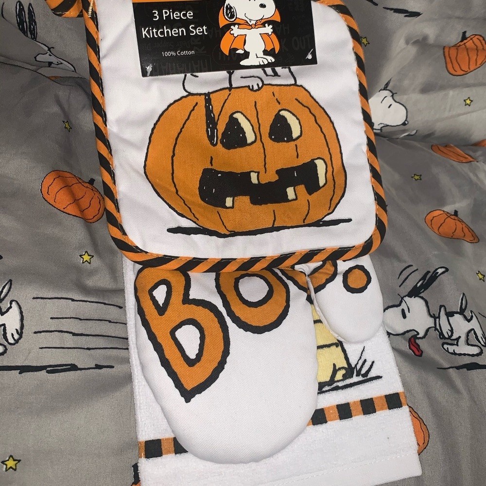 Peanuts snoopy Halloween kitchen set